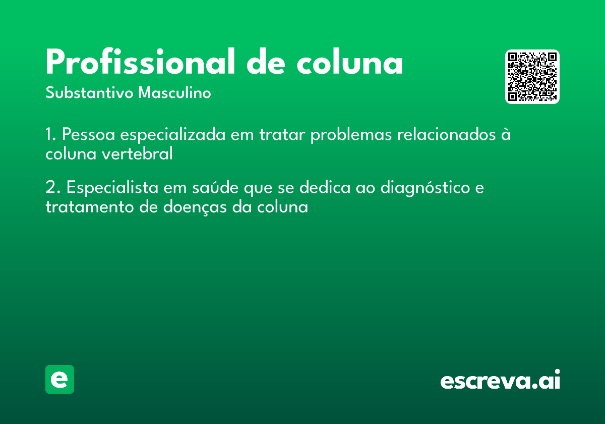 profissional de coluna