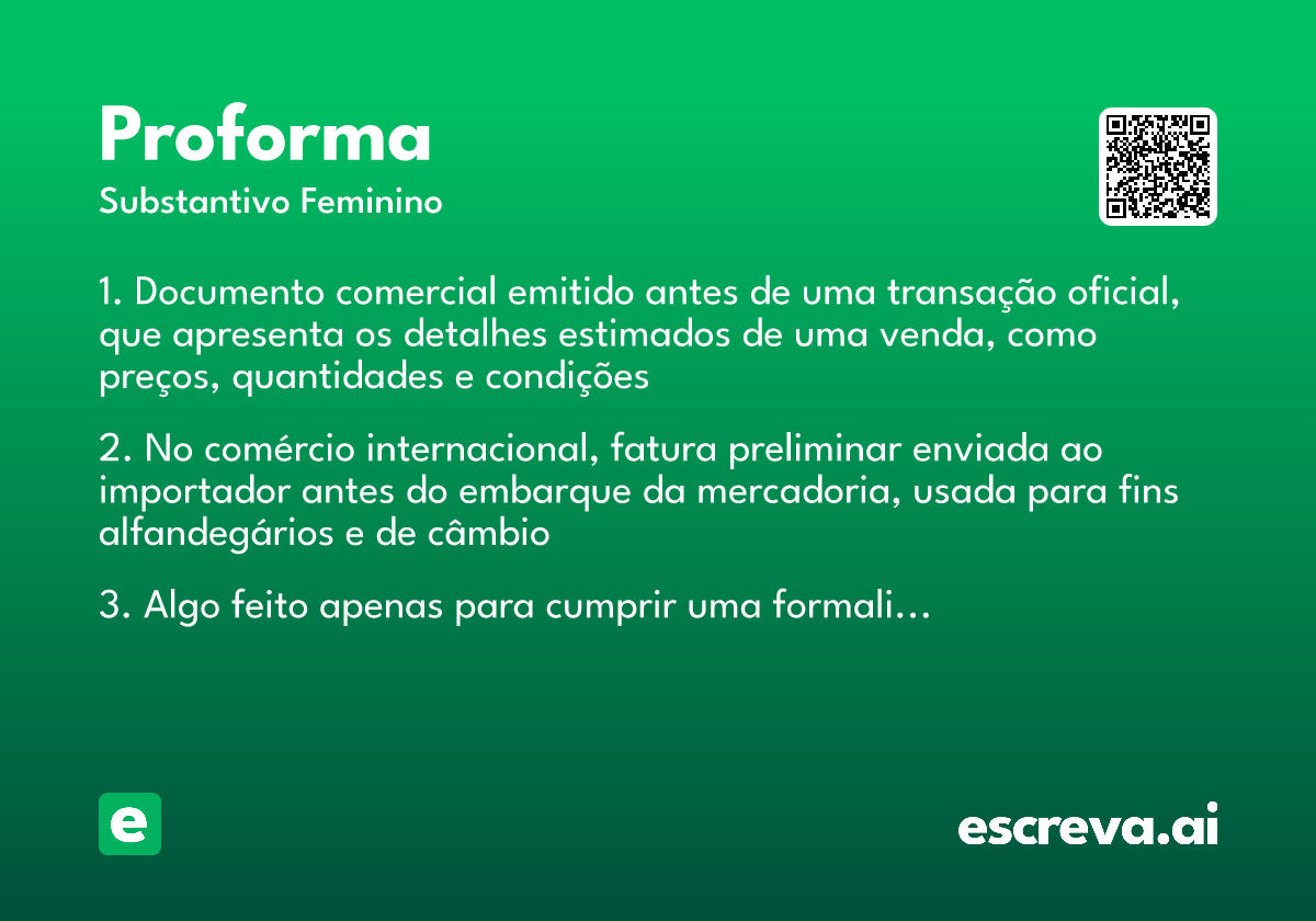proforma