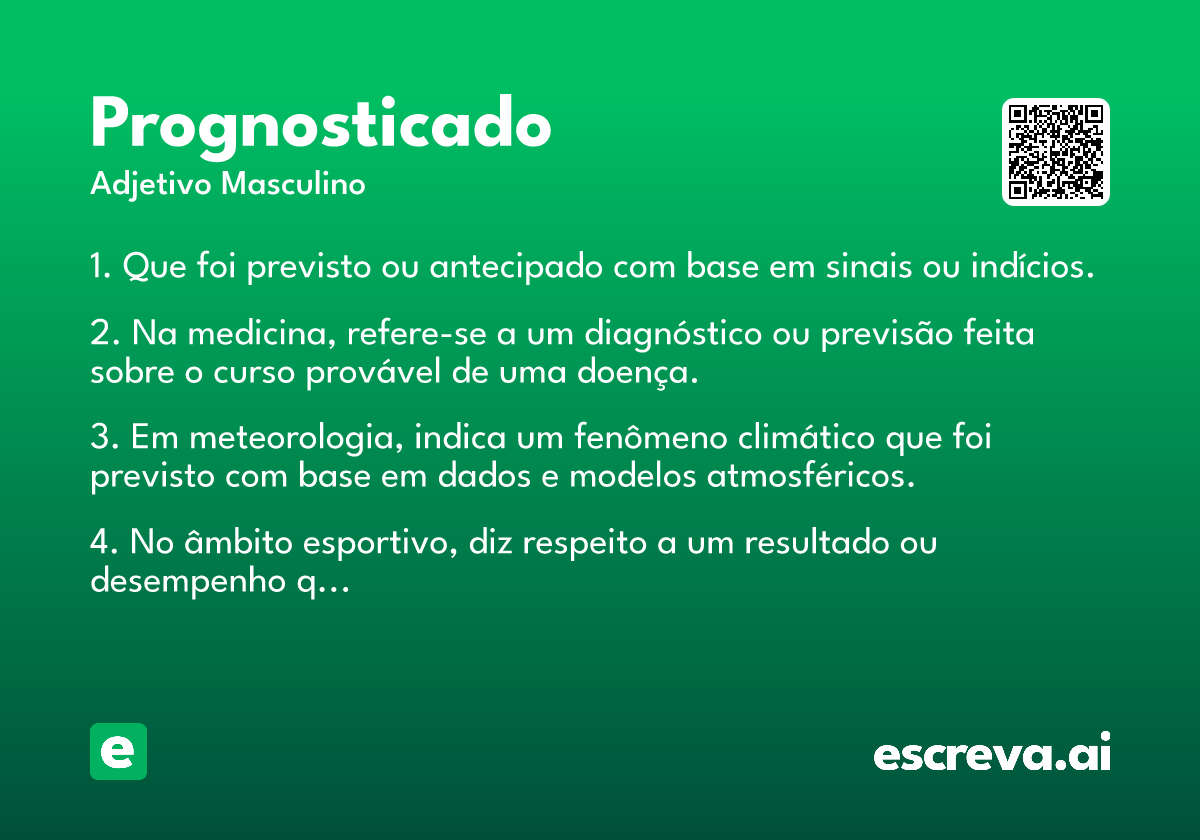 prognosticado