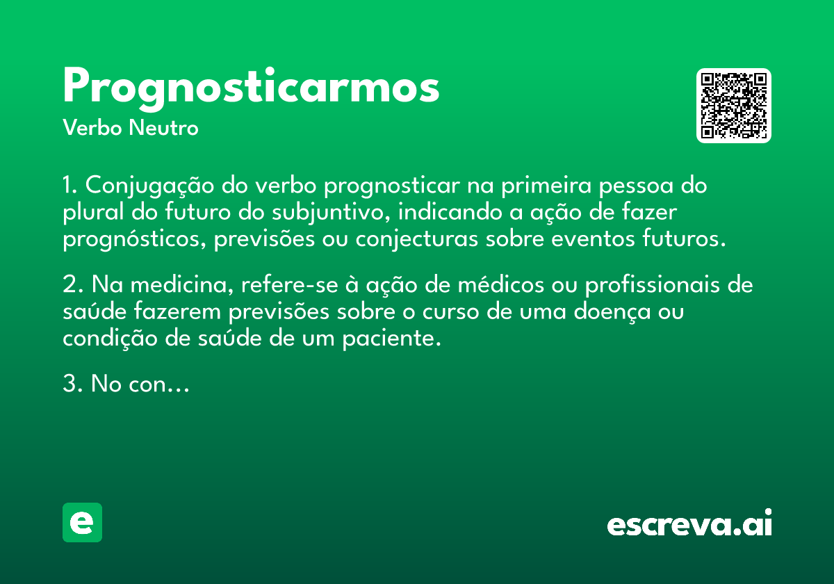 prognosticarmos