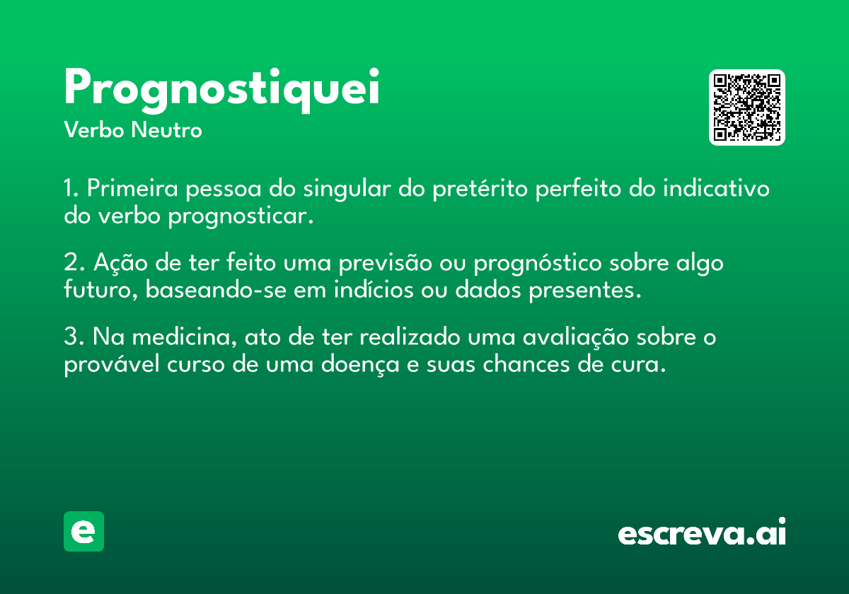 prognostiquei