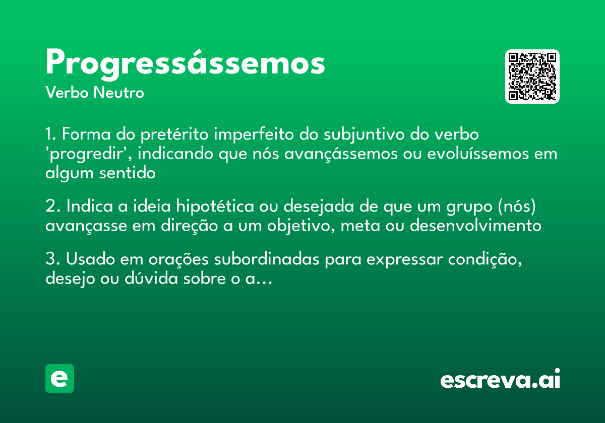 progressássemos