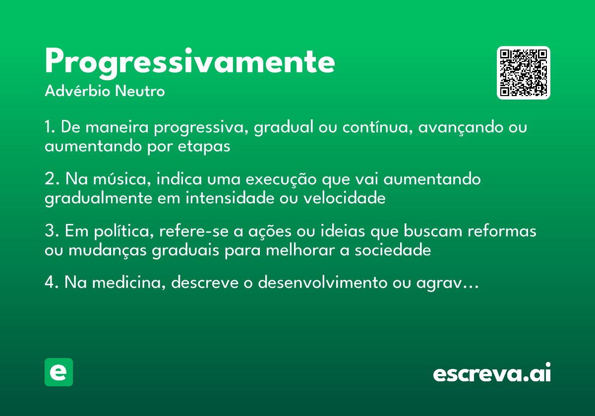 progressivamente
