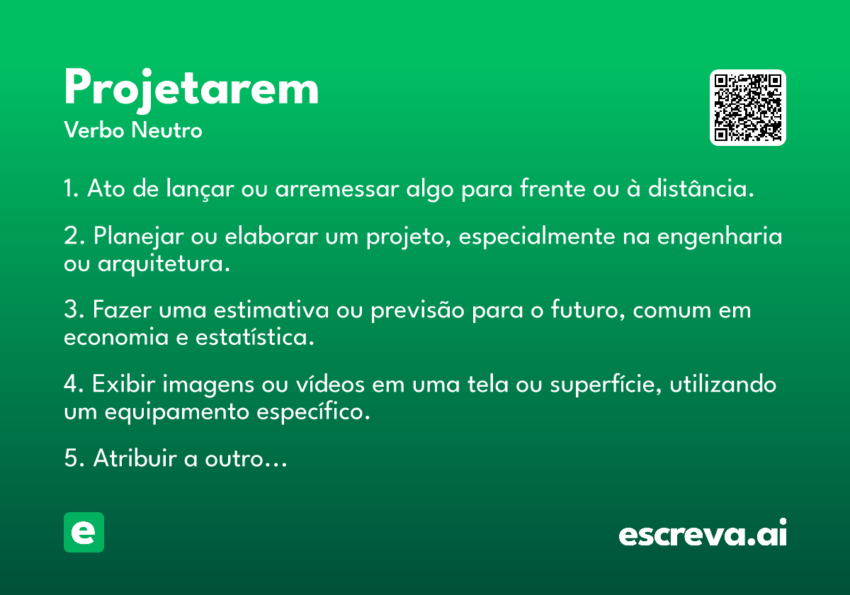 projetarem