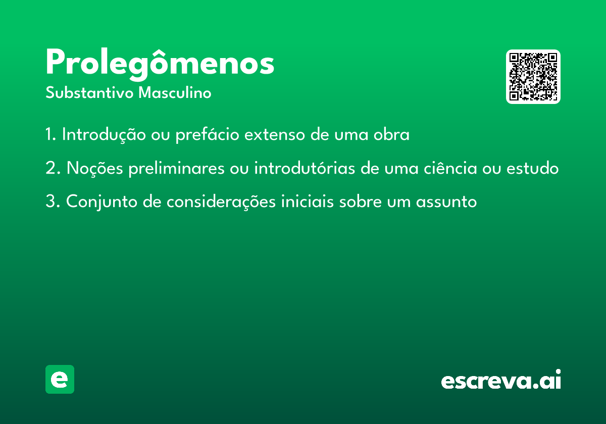 prolegômenos