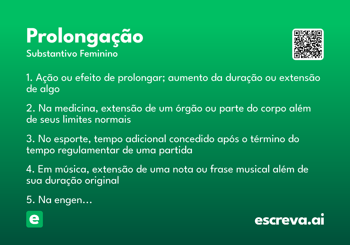 prolongação