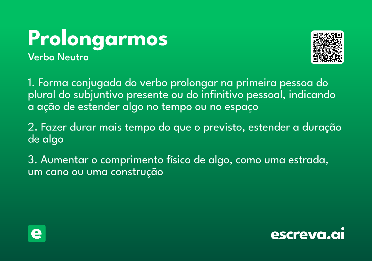 prolongarmos