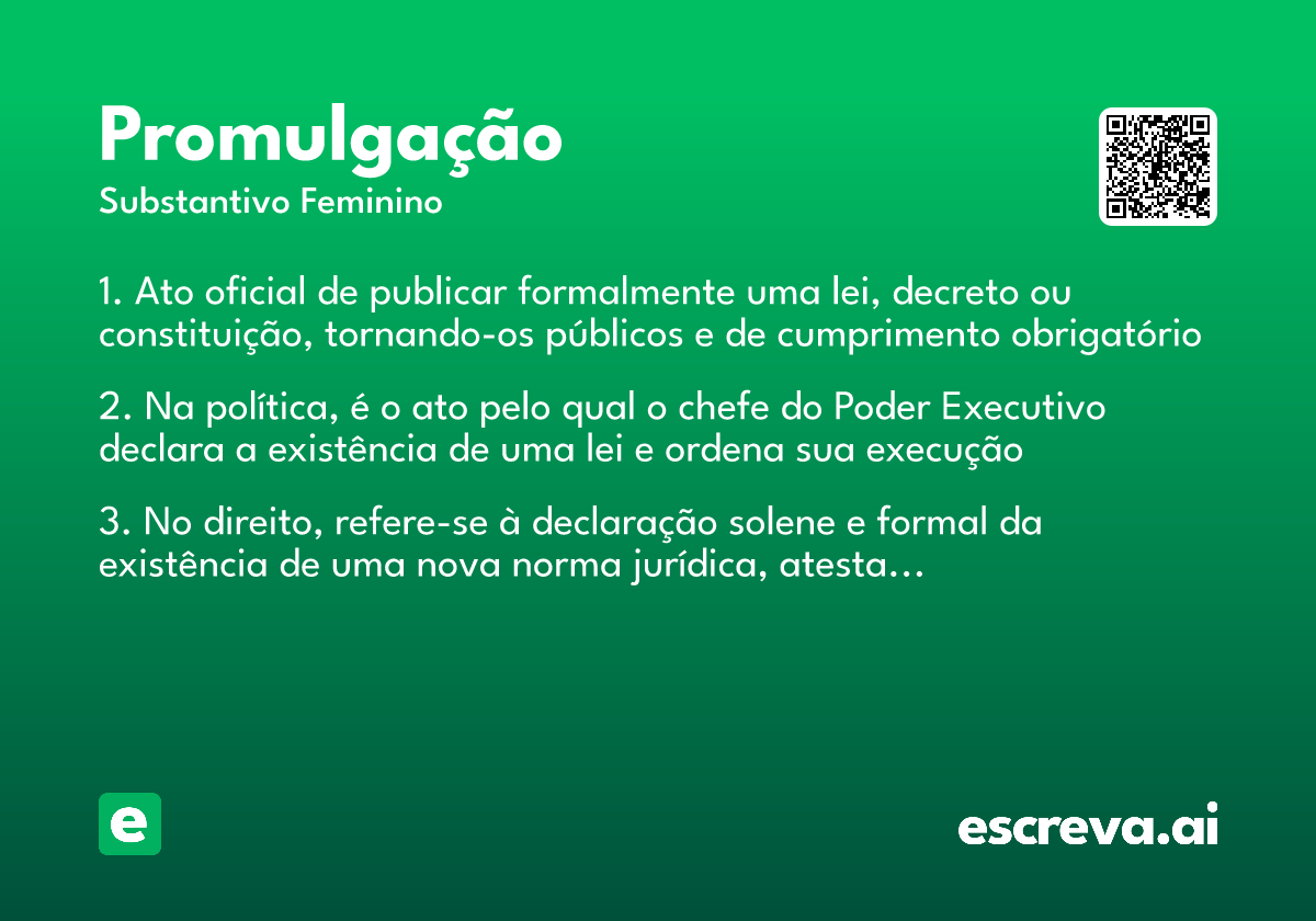 promulgação