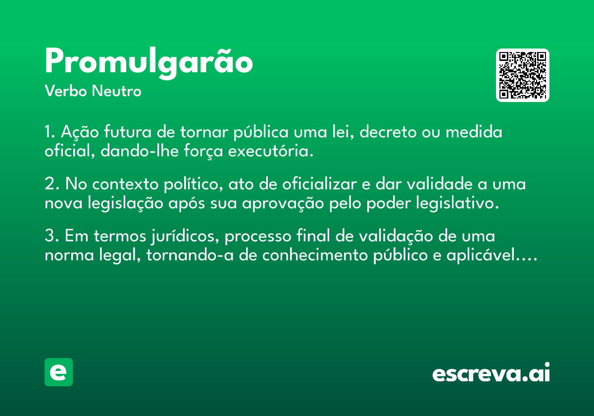 promulgarão