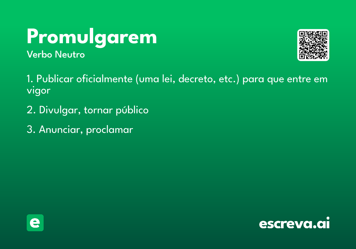 promulgarem