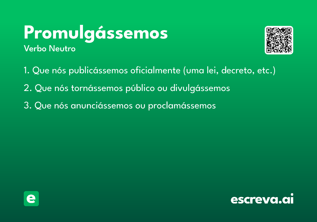 promulgássemos