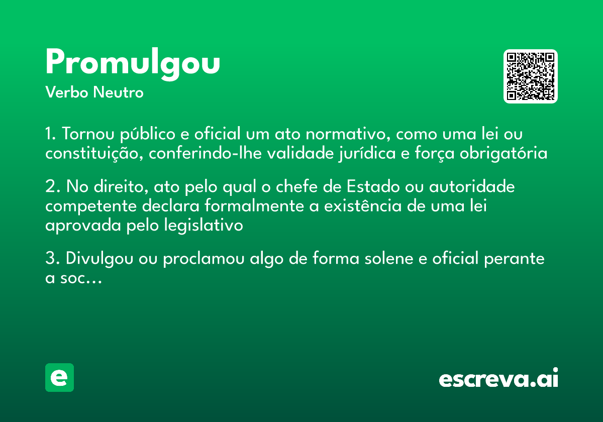 promulgou