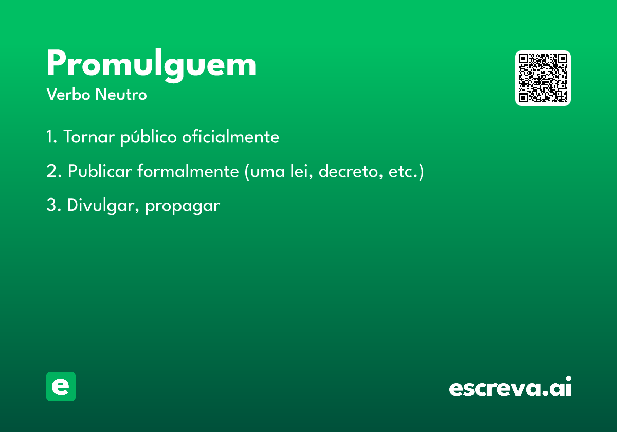 promulguem