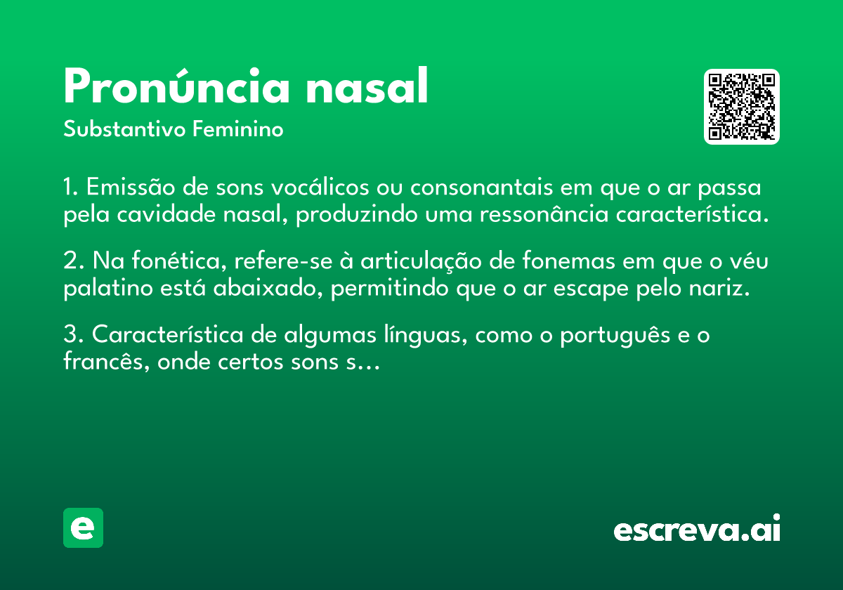 pronúncia nasal