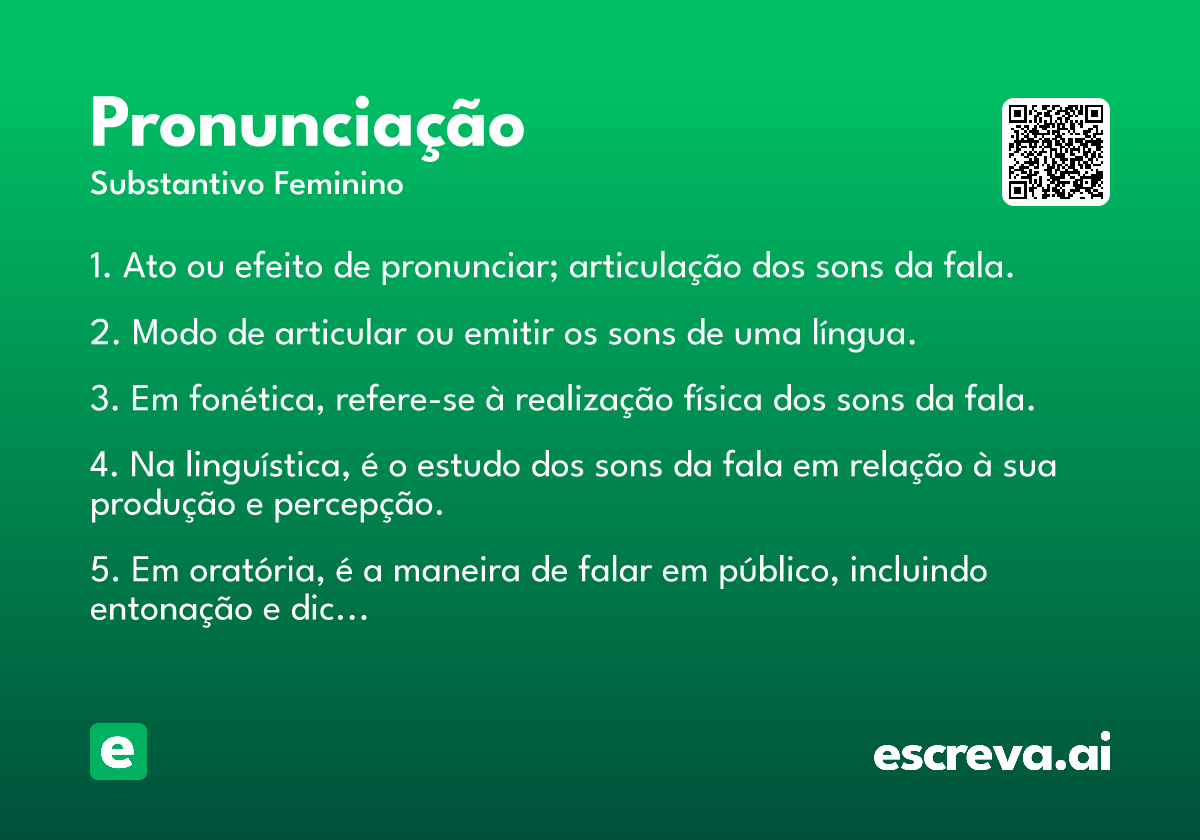 pronunciação