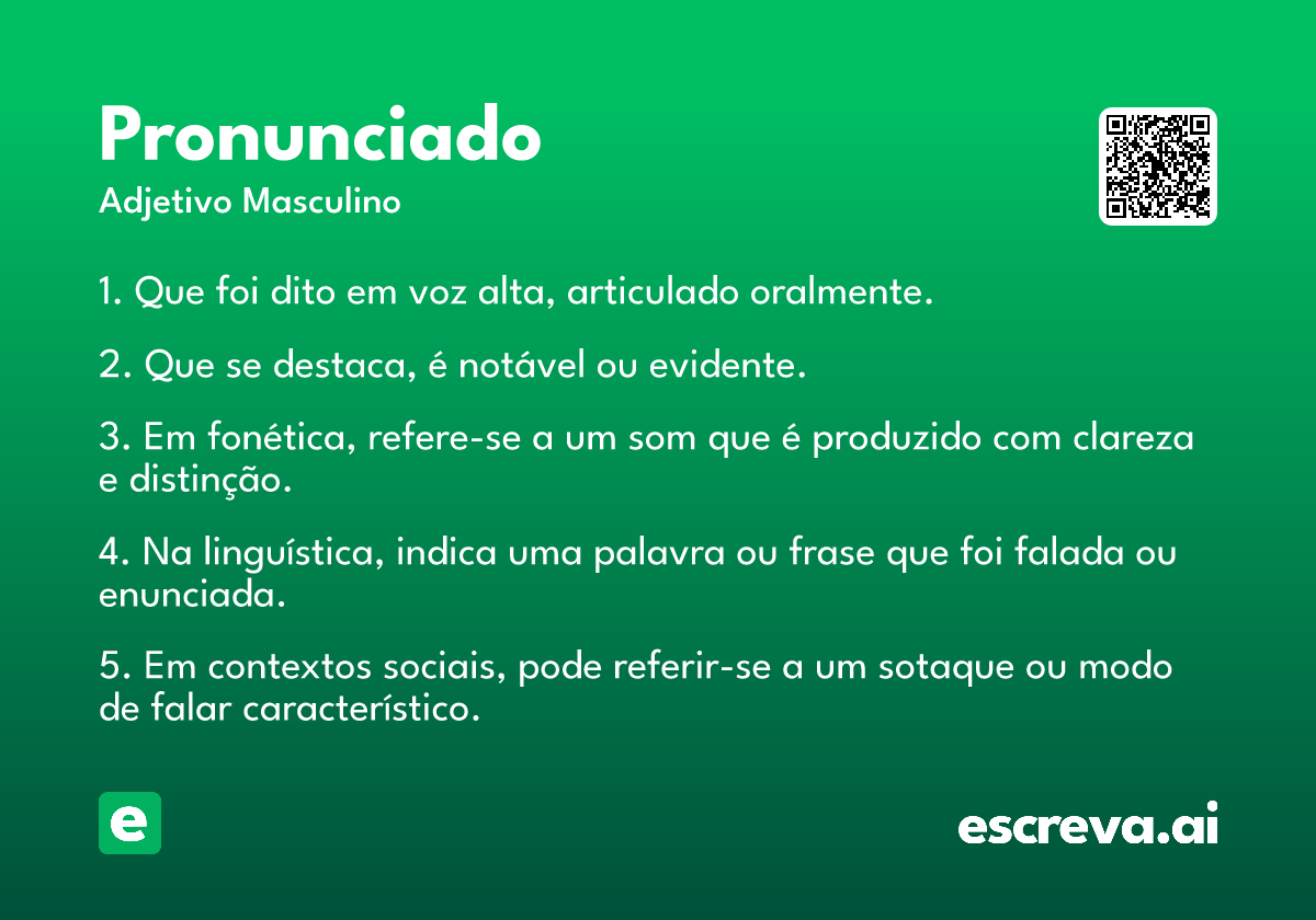 pronunciado