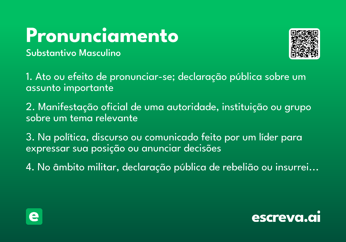 pronunciamento