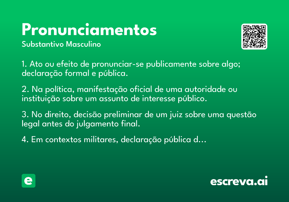 pronunciamentos
