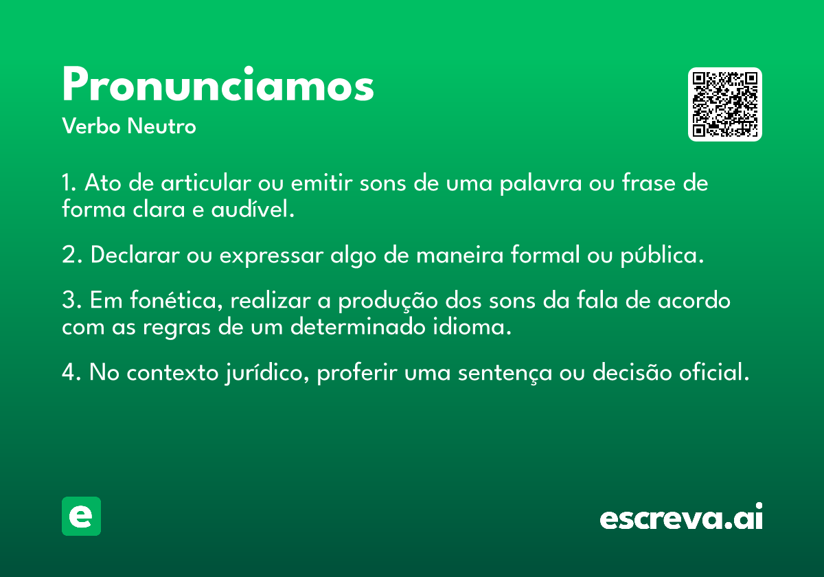 pronunciamos