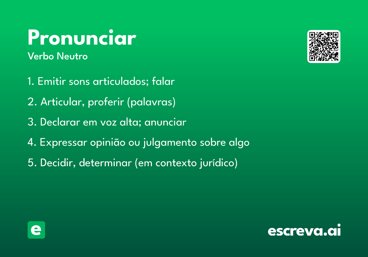 pronunciar