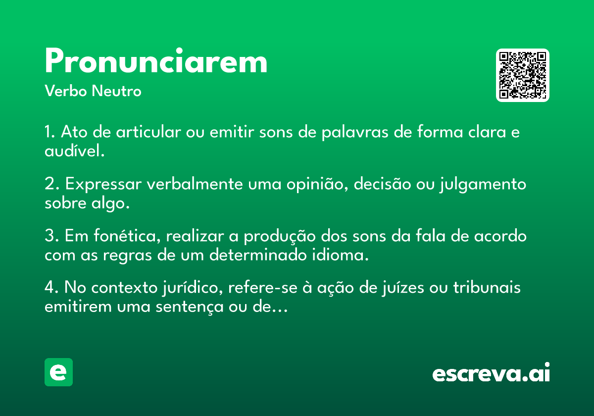 pronunciarem