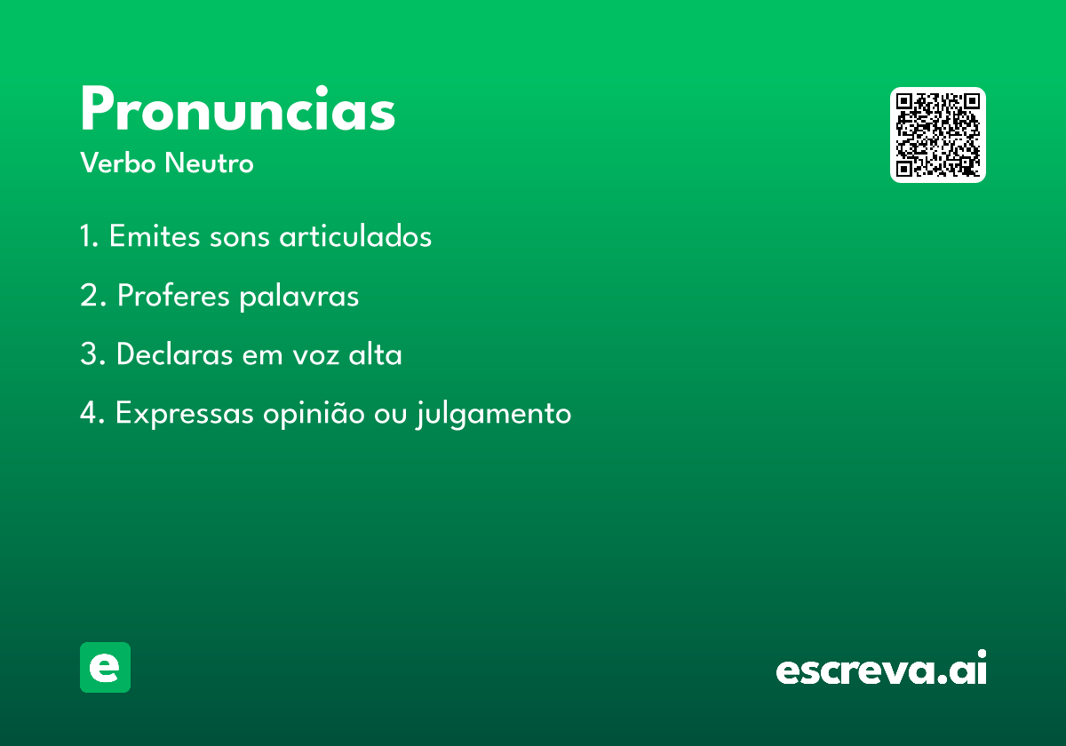pronuncias