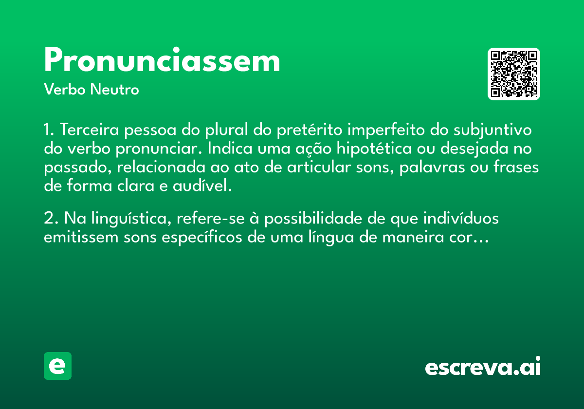 pronunciassem