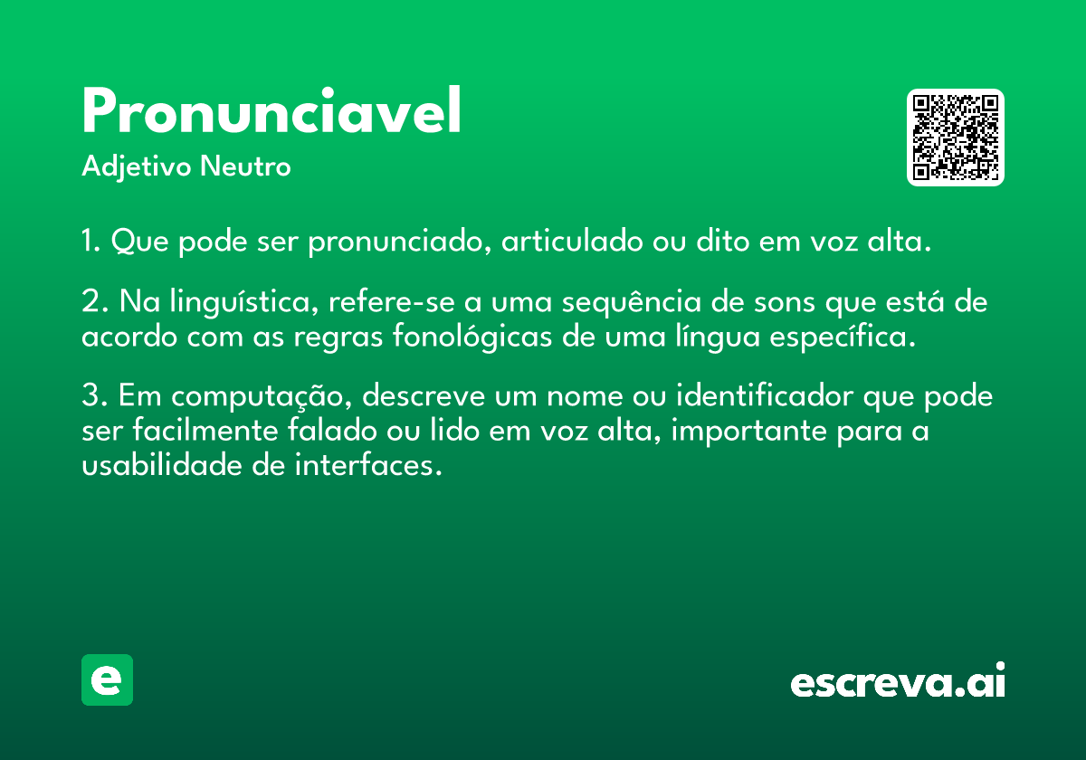 pronunciavel