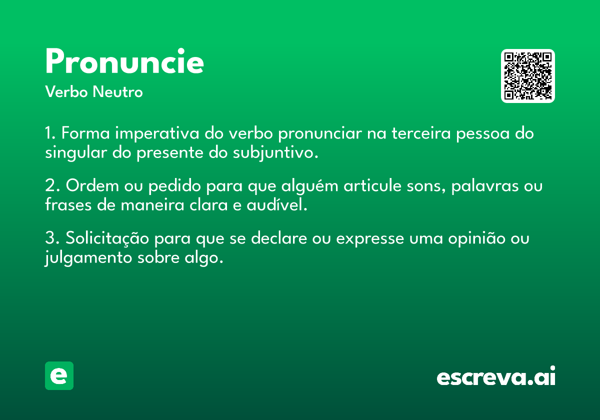 pronuncie