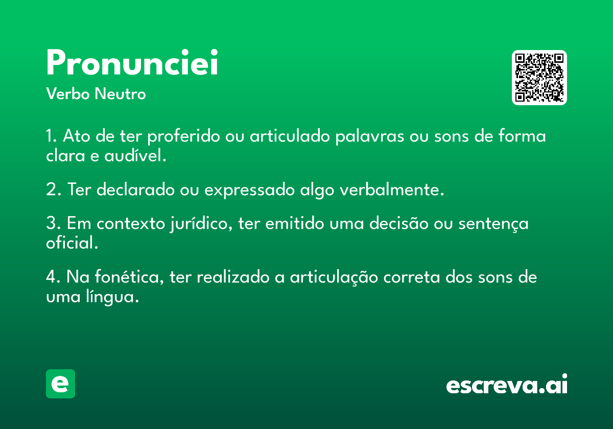 pronunciei