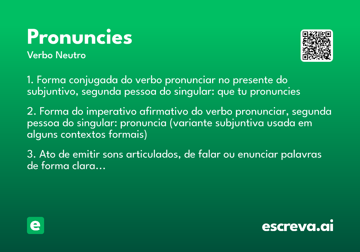 pronuncies
