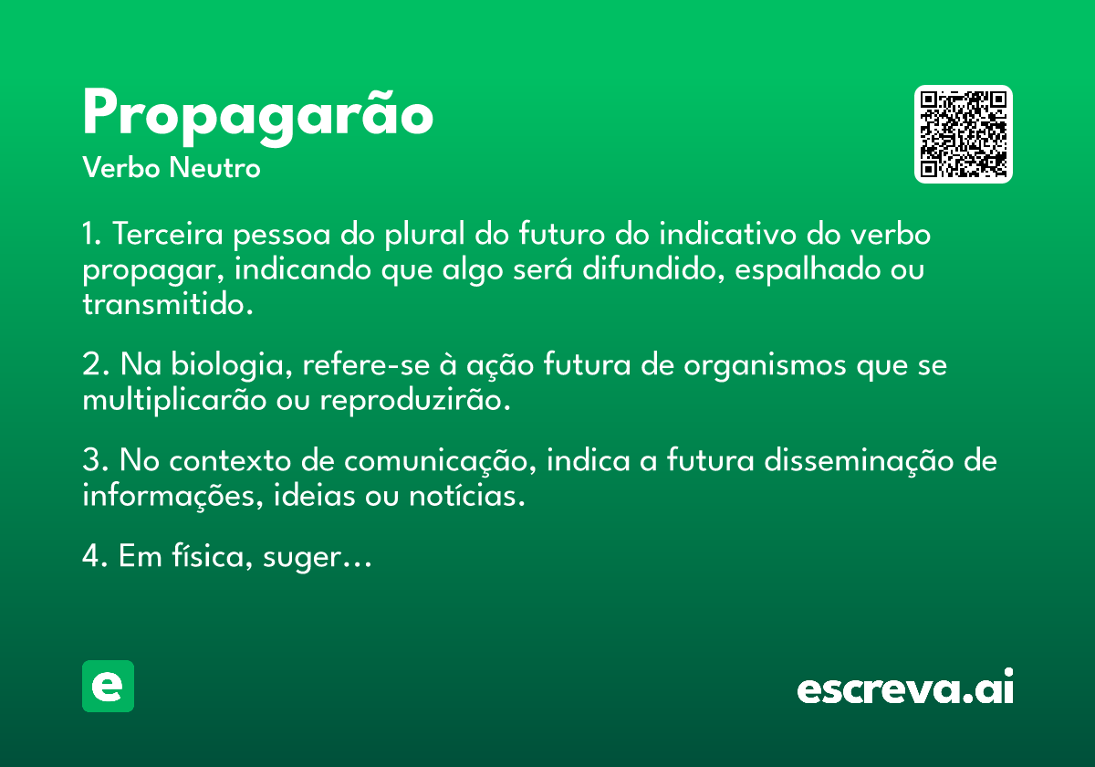 propagarão
