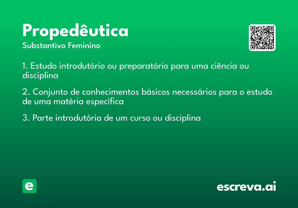 propedêutica