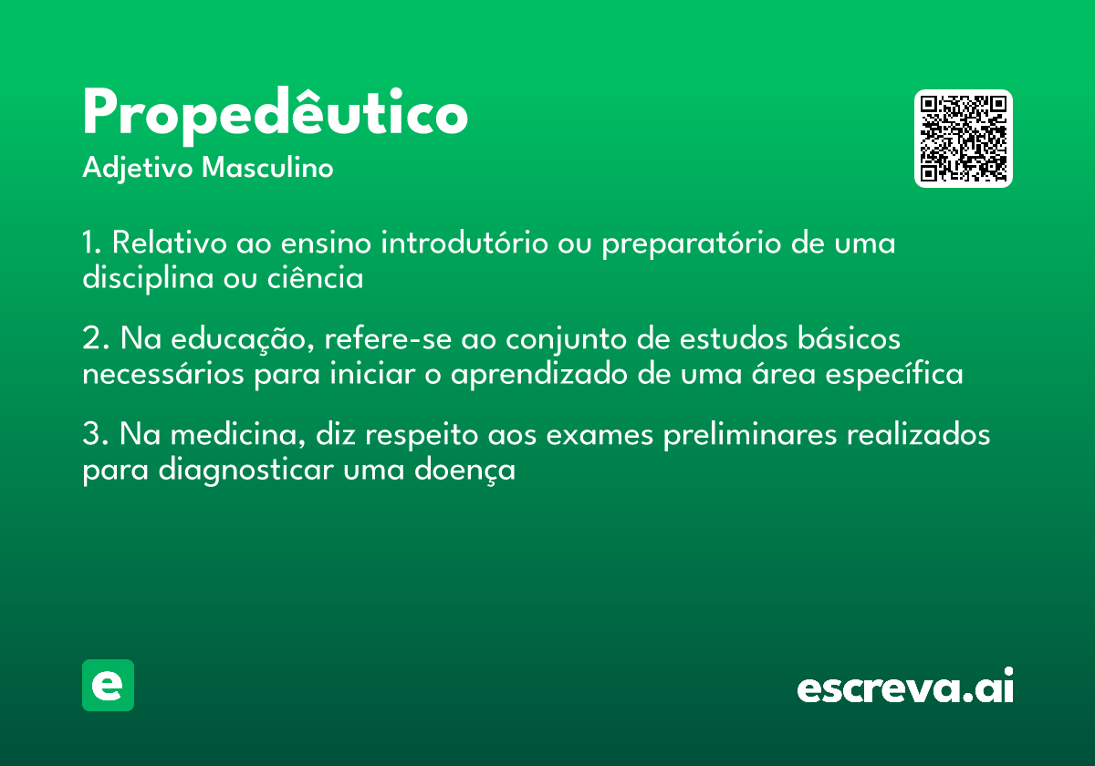 propedêutico