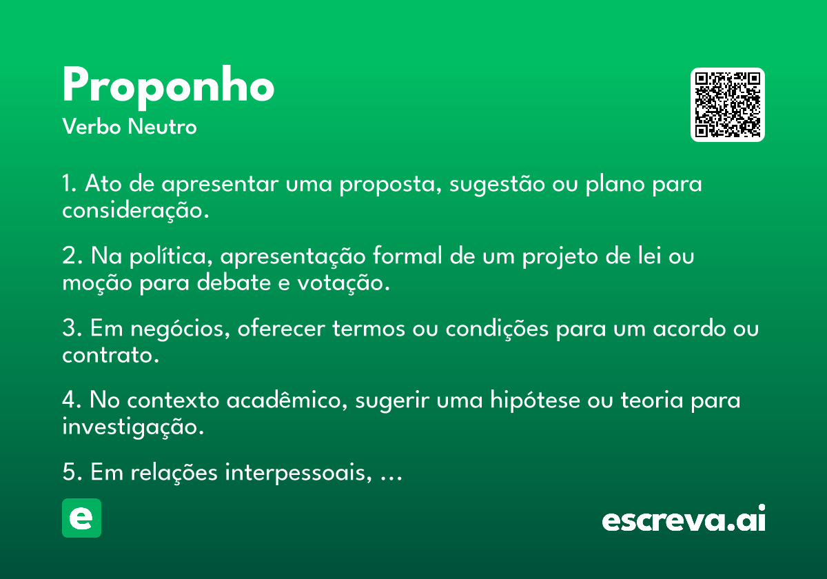 proponho