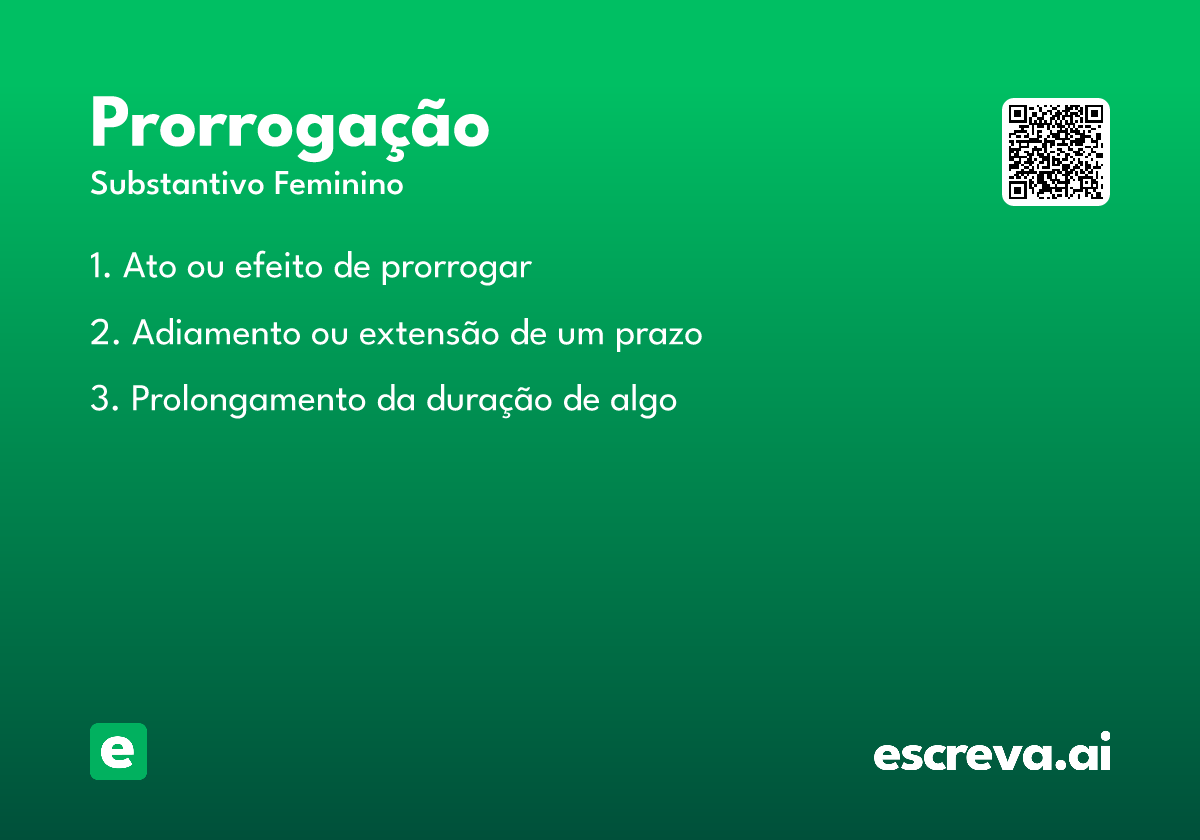 prorrogação