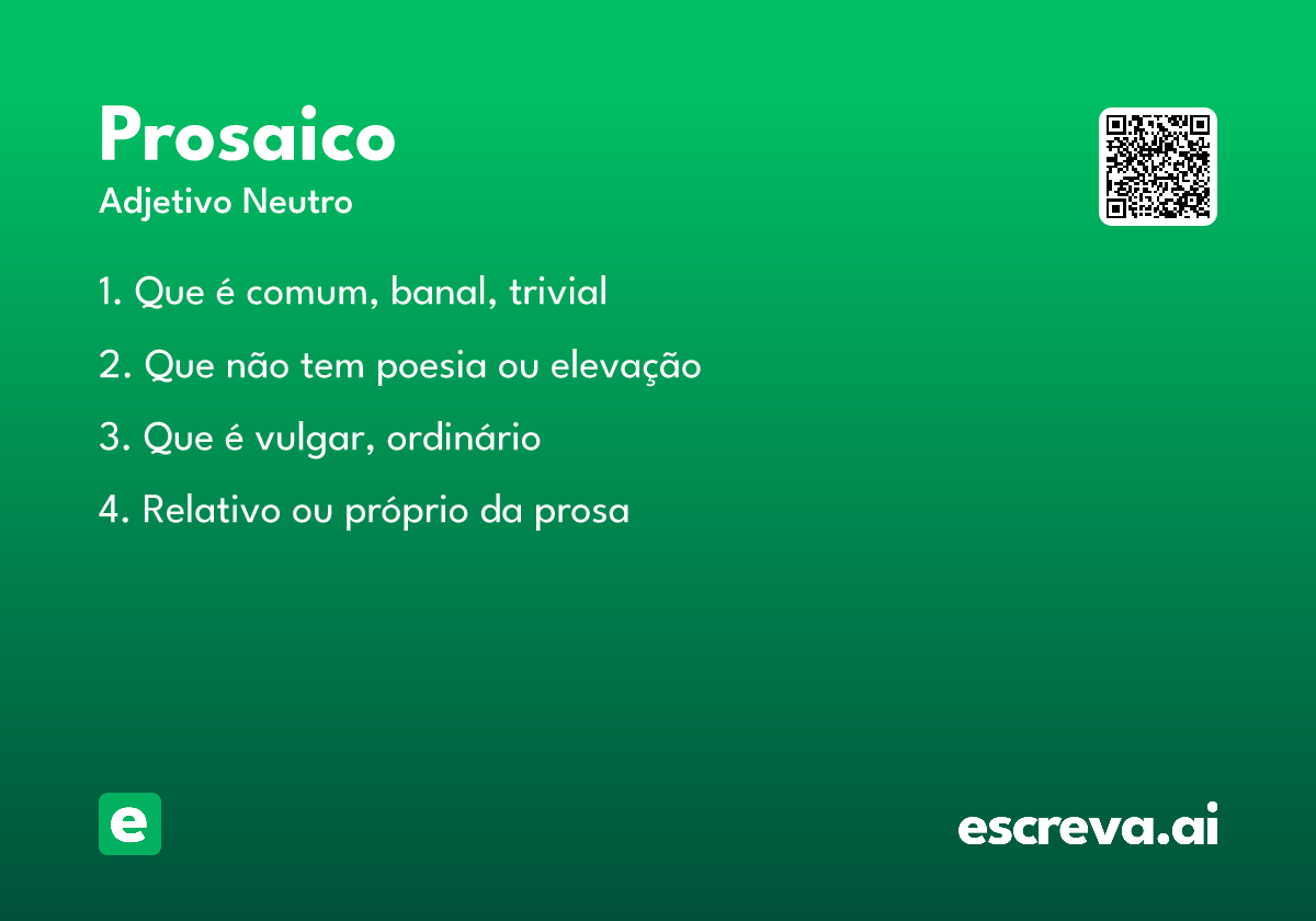 prosaico