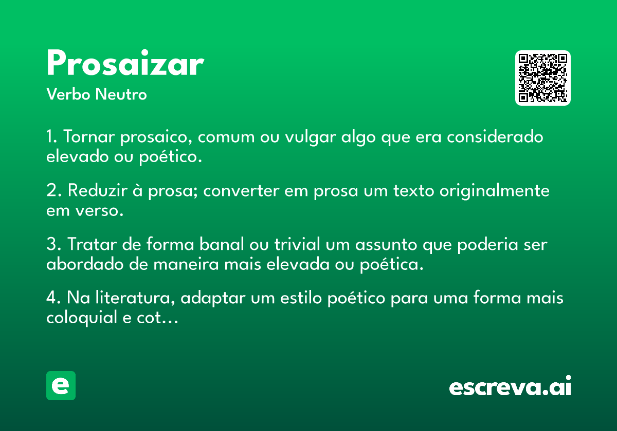 prosaizar