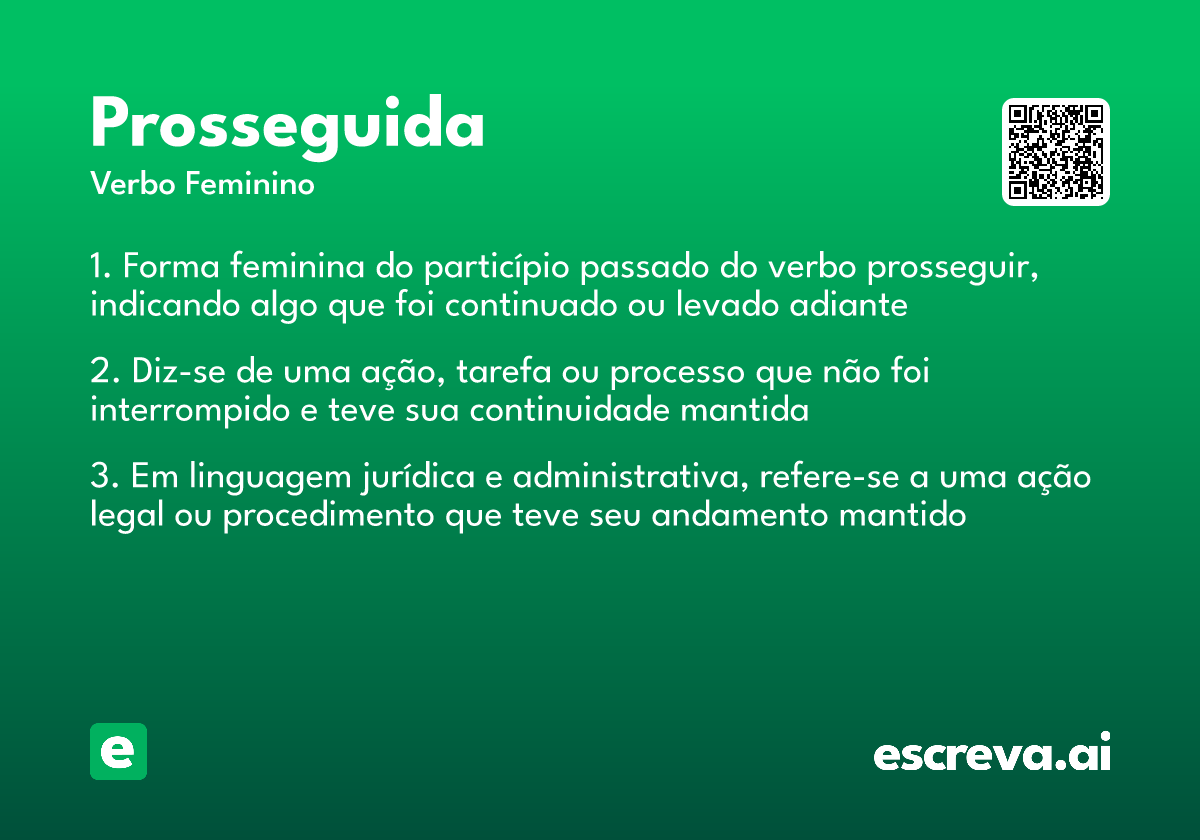 prosseguida