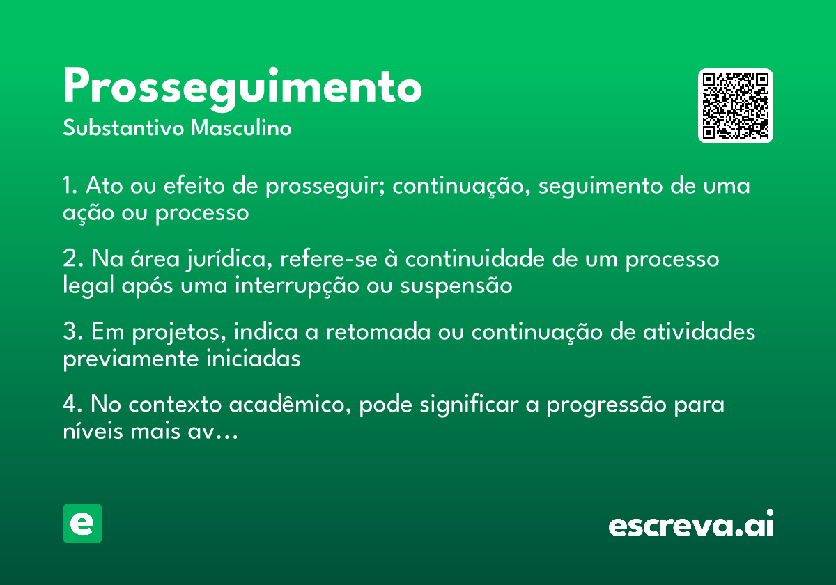 prosseguimento