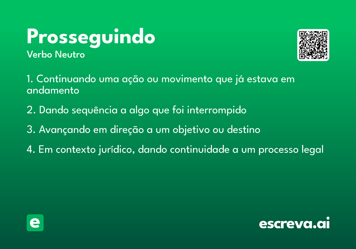 prosseguindo