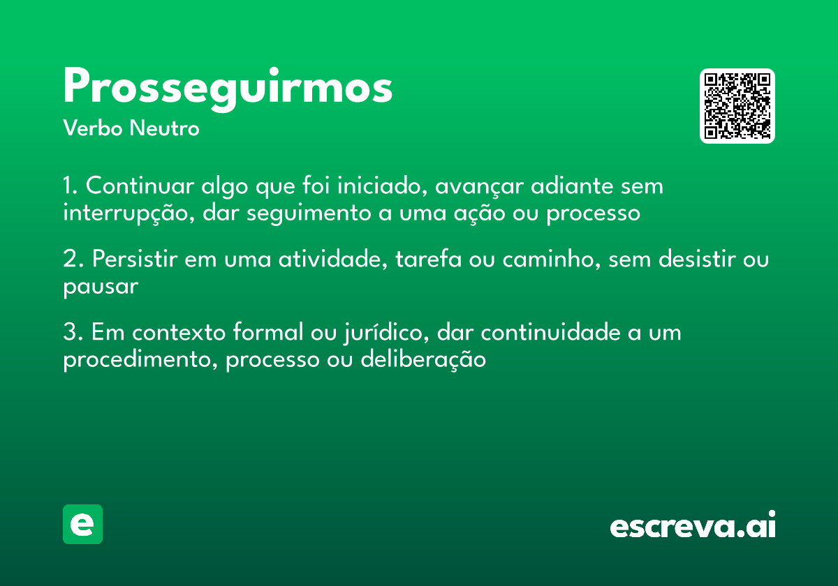 prosseguirmos