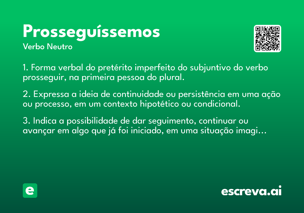 prosseguíssemos