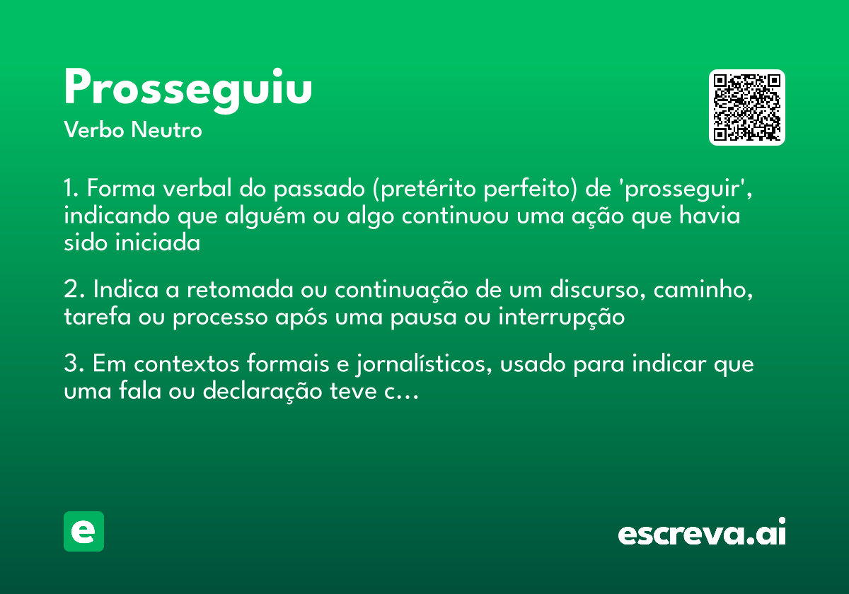 prosseguiu