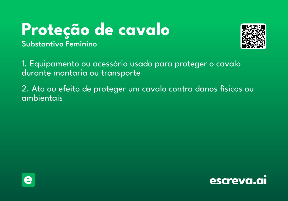 proteção de cavalo