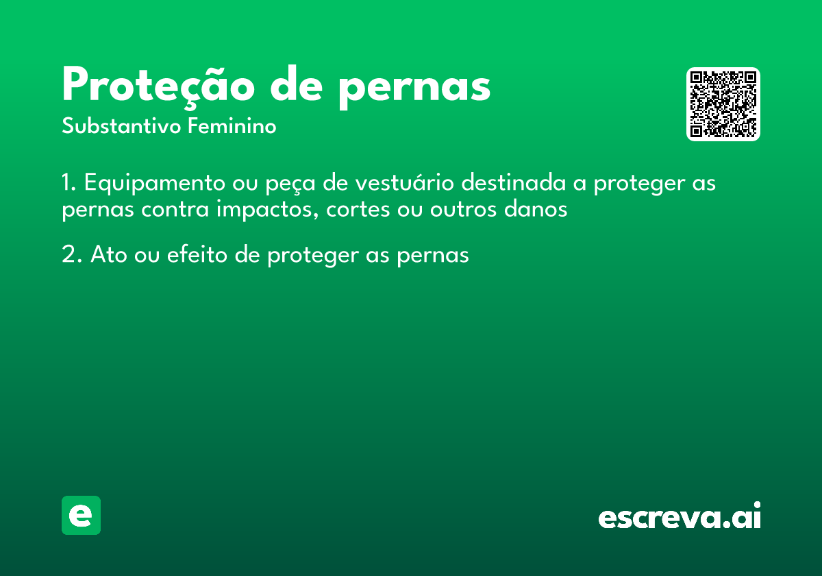 proteção de pernas
