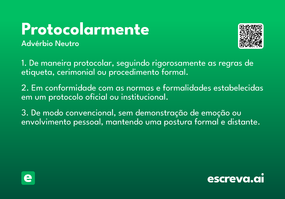 protocolarmente