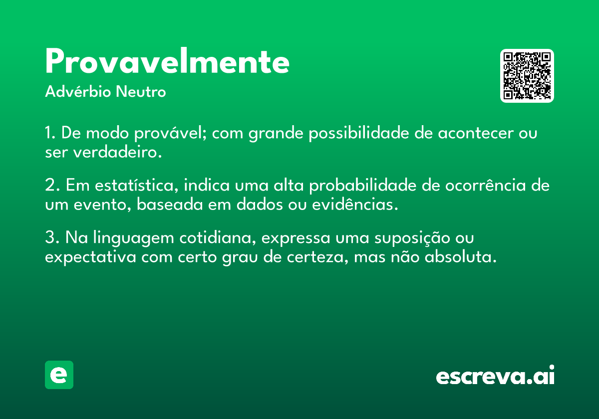 provavelmente