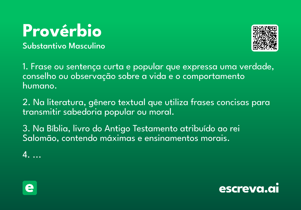 provérbio