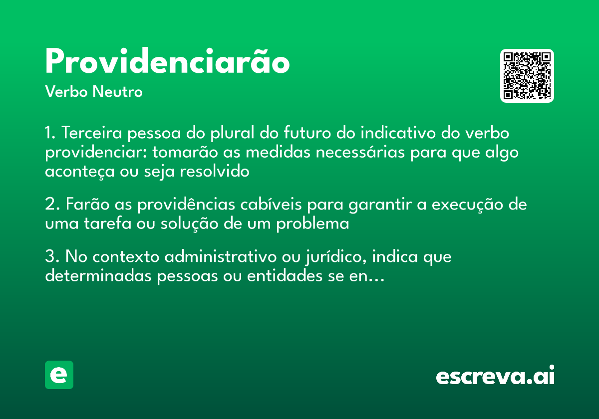 providenciarão
